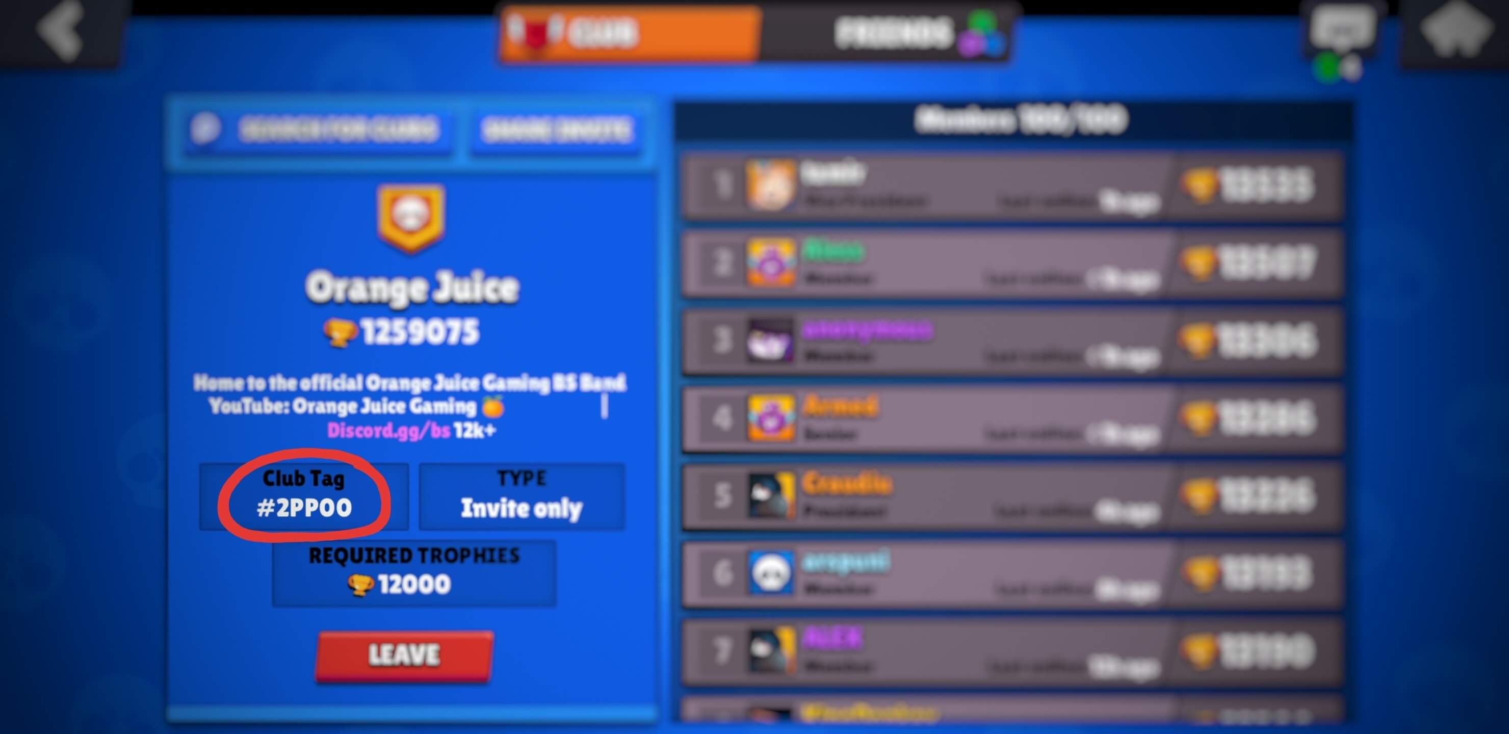 Brawl Stars Club Tag