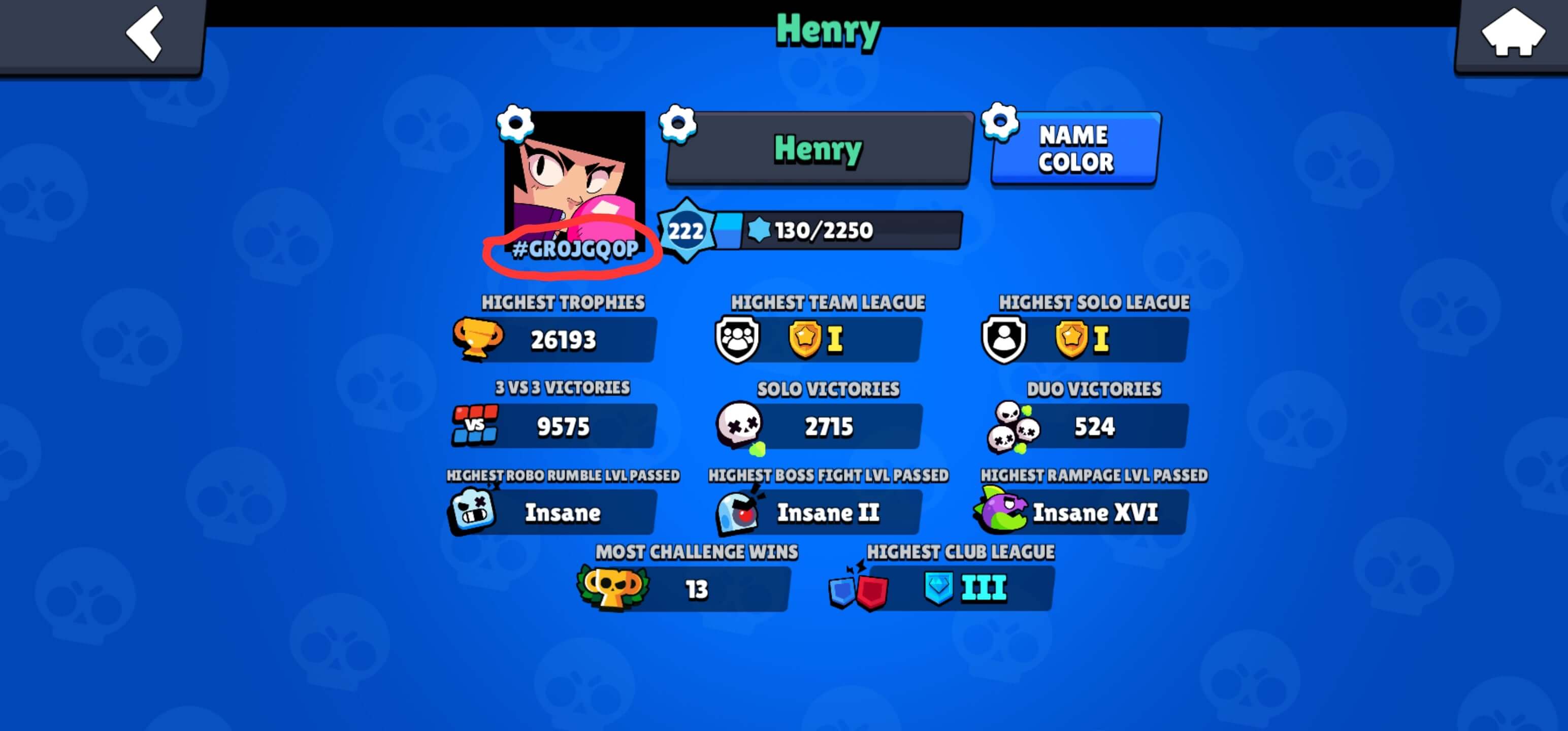 Brawl Stars Player Tag